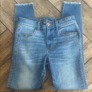 American Eagle side stitch high rise jegging 6